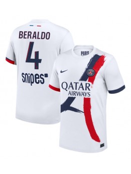 Paris Saint-Germain Lucas Beraldo #4 Gostujuci Dres 2025-26 Kratak Rukavima Paris Saint-Germain Lucas Beraldo #4 Gostujuci Dres 2025-26 Kratak Rukavima